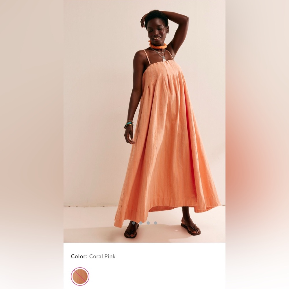 All For Sun Maxi Dress in Coral Pink